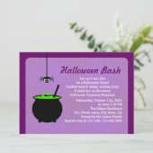 Halloween Cauldron Einladung (Stehend Vorderseite)