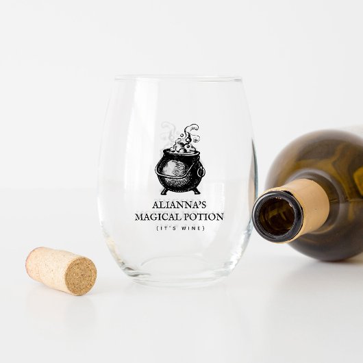 Halloween Cauldron lustige magische Träne Weinglas Ohne Stiel