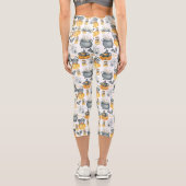 Halloween Cauldron und Cats Muster Capri Leggings (Rückseite)