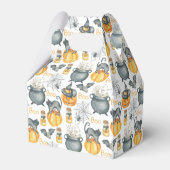 Halloween Cauldron und Cats Muster Geschenkschachtel (Rückseite)