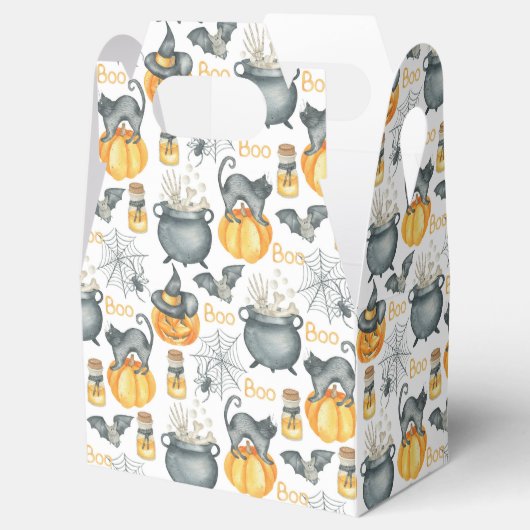 Halloween Cauldron und Cats Muster Geschenkschachtel (Geöffnet)