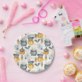 Halloween Cauldron und Cats Muster Pappteller (Party)