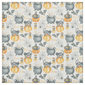 Halloween Cauldron und Cats Muster Stoff (Muster)