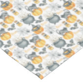 Halloween Cauldron und Cats Muster Tischdecke (Schrägansicht)