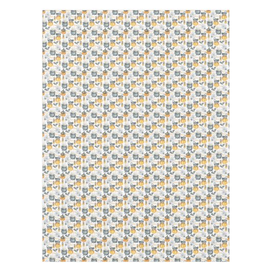 Halloween Cauldron und Cats Muster Tischdecke (Vorderseite)