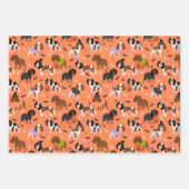 Halloween Cavalier King Charles Spaniel Geschenkpapier Set (Vorderseite)