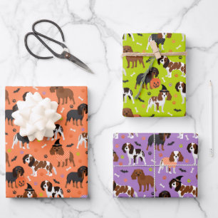 Halloween Cavalier King Charles Spaniel Geschenkpapier Set