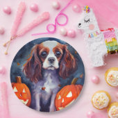 Halloween Cavalier King Charles Spaniel Kürbisse Pappteller (Party)