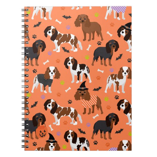 Halloween Cavalier King Charles Spaniel Notizblock (Vorderseite)