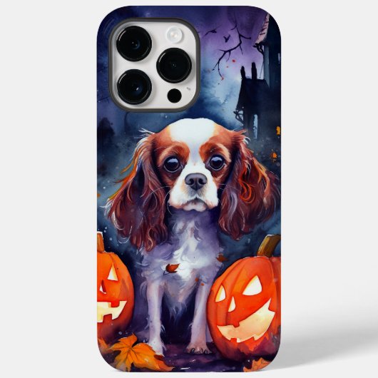 Halloween Cavalier King Charles Spaniel Pumpkins Case-Mate iPhone Hülle (Rückseite)