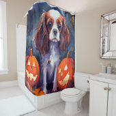 Halloween Cavalier King Charles Spaniel Pumpkins Duschvorhang (Beispiel)