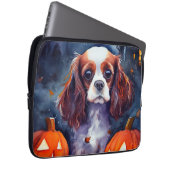 Halloween Cavalier King Charles Spaniel Pumpkins Laptopschutzhülle (Vorne Rechts)