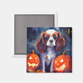 Halloween Cavalier King Charles Spaniel Pumpkins Magnet (Vorderseite/Rückseite)