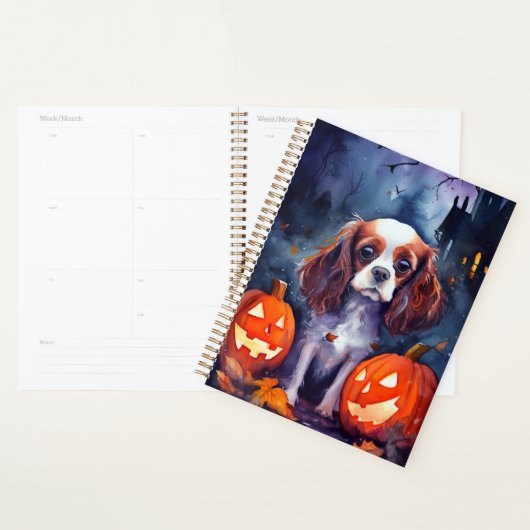 Halloween Cavalier King Charles Spaniel Pumpkins Planer (Anzeige)