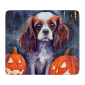 Halloween Cavalier King Charles Spaniel Pumpkins Schneidebrett (Vorderseite)