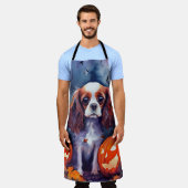 Halloween Cavalier King Charles Spaniel Pumpkins Schürze (Getragen)