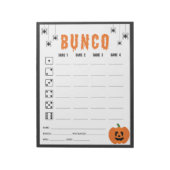 Halloween Celebration Bunco Game Score Card Notizblock (Rotiert)