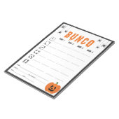 Halloween Celebration Bunco Game Score Card Notizblock (angewinkelt)