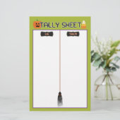 Halloween Celebration Bunco Game Tsheet (Stehend Vorderseite)