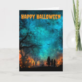 Halloween Celebration Feiertagskarte (Vorderseite)