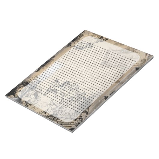 Halloween Celebration Time Vintag Ephemera Notizblock (angewinkelt)