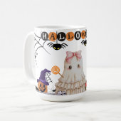 Halloween Ceramic Mug, Halloween Ghost Mug Kaffeetasse (Vorderseite Links)