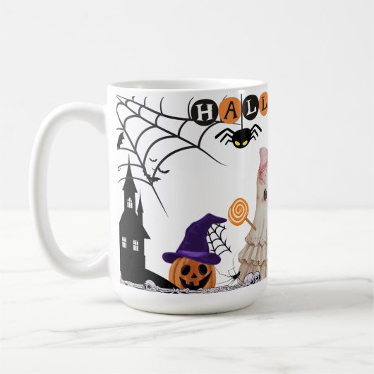 Halloween Ceramic Mug, Halloween Ghost Mug Kaffeetasse (Links)