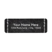 Halloween Chalk Bones Party Address Labels (Vorne)
