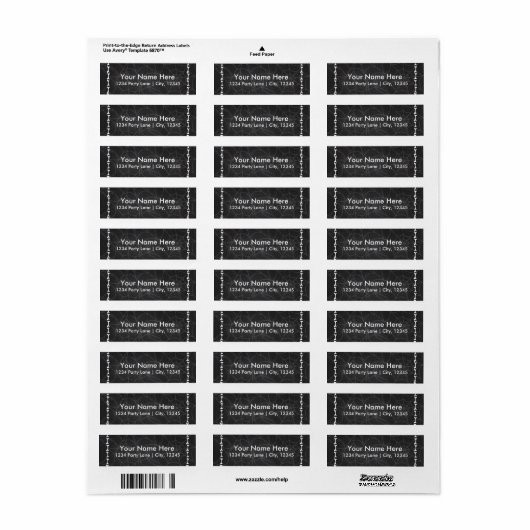 Halloween Chalk Bones Party Address Labels (Vorne)