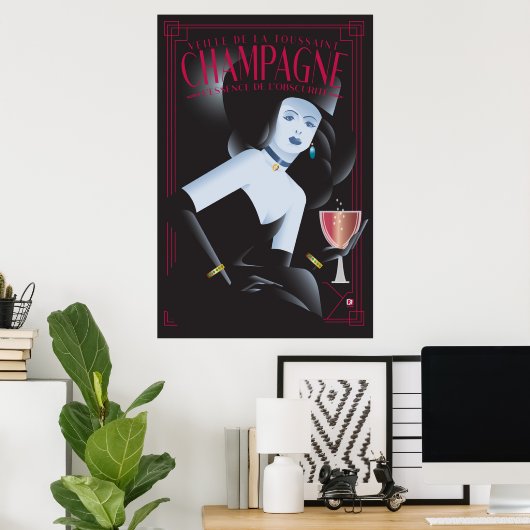 Halloween Champagne poster (Heimbüro)