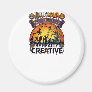 Halloween Chance Wirklich Kreative Hexe Tre Magnet