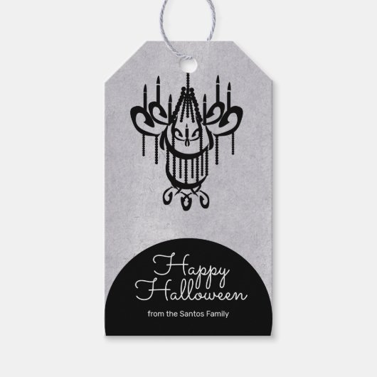 Halloween Chandelier Grabstein Geschenkanhänger (Vorderseite)