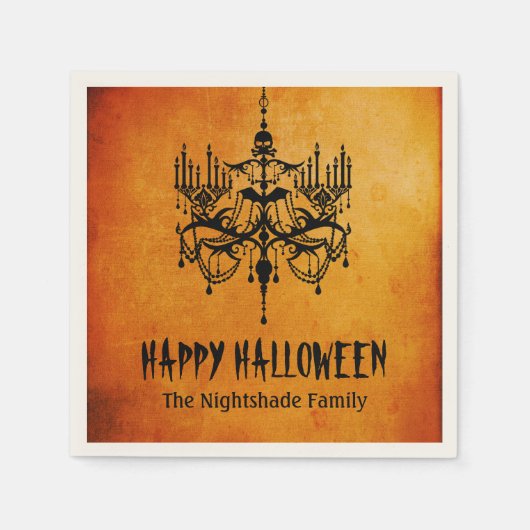 Halloween Chandelier Paper Napkins Serviette (Vorderseite)