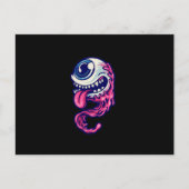 Halloween character one eye postkarte (Vorderseite)
