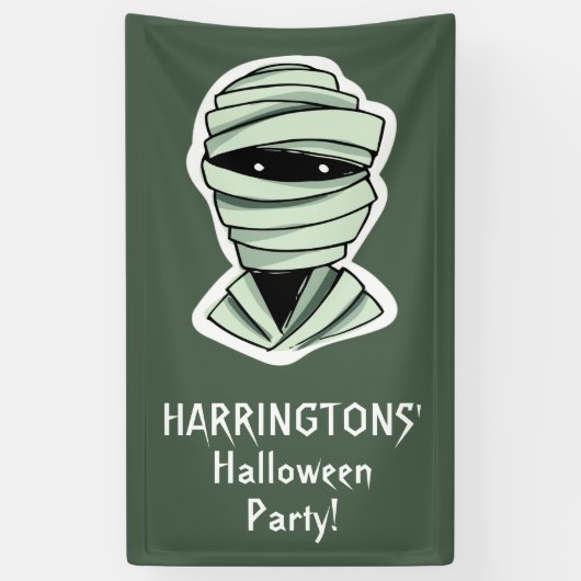 Halloween Characters benutzerdefiniertes Textbanne Banner (Vertikal)