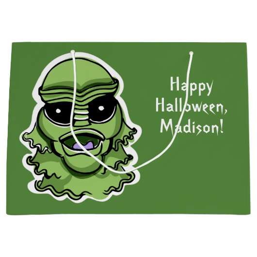 Halloween Characters custom text Large Geschenktas Große Geschenktüte (Vorderseite)