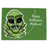 Halloween Characters custom text Large Geschenktas Große Geschenktüte (Rückseite)