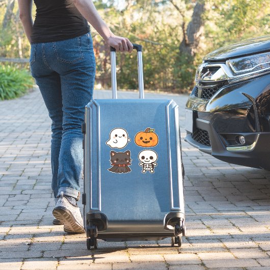 Halloween Characters � Ghost, Pumpkin, Black Cat & Aufkleber (Koffer Insitu)