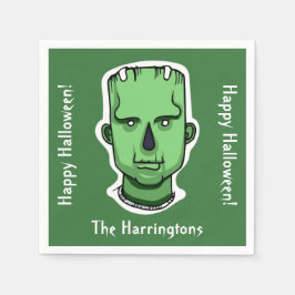 Halloween Characters individuelle Name, Text & Far Serviette