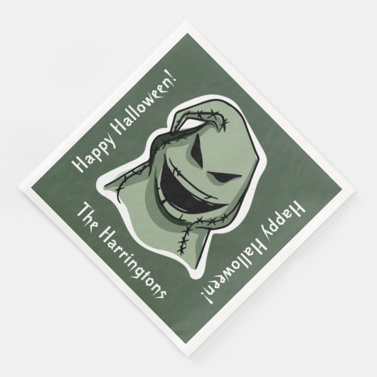 Halloween Characters individuelle Name, Text & Far Serviette (Ecke)