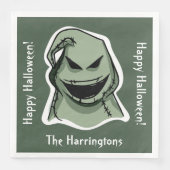 Halloween Characters individuelle Name, Text & Far Serviette (Vorderseite)