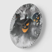 Halloween-Charaktere und Ikonen-runde Wanduhr (Winkel)