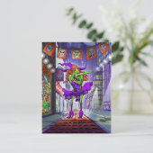 Halloween Charming Hexe Postkarte (Stehend Vorderseite)