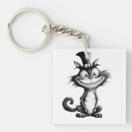 Halloween Chat #8 Digitale Kunst Schlüsselanhänger