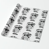 Halloween Chat Beängstigend, bis ich Kaffee bekomm Geschenkpapier (Ungerollt)