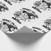 Halloween Chat Beängstigend, bis ich Kaffee bekomm Geschenkpapier (Ecke)