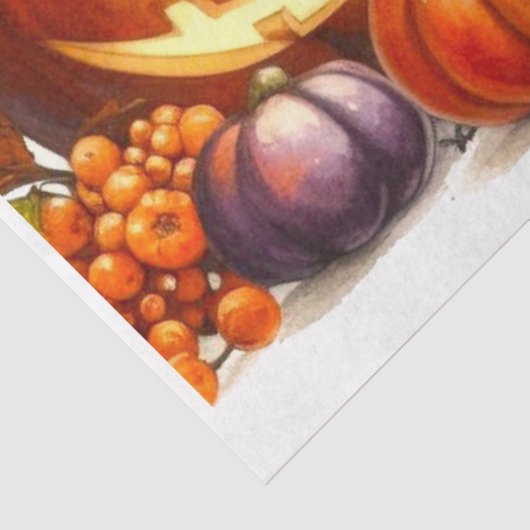 Halloween Chat mit Pumpkins Dekoupage Tissue Seidenpapier (Ausschnitt)