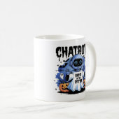 🤖 Halloween Chatbot AI Funny Ghost in 👻 🎃 Kaffeetasse (VorderseiteRechts)