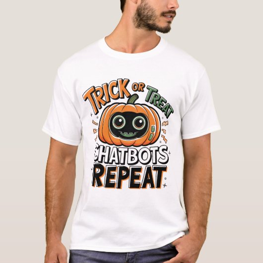 🤖 Halloween Chatbot AI Funny Trick oder Treat 👻 T-Shirt (Vorderseite)