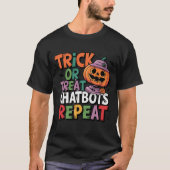 🤖 Halloween Chatbot AI Funny Trick oder Treat 👻 T-Shirt (Vorderseite)